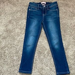 Squeeze Size 6 girls waist adjustable blue faded jeans